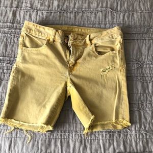 Mustard Bermuda shorts